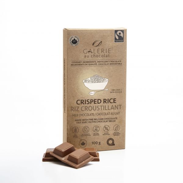 Riz Croustillant Barre De Chocolat Au Lait Galerie Au Chocolat