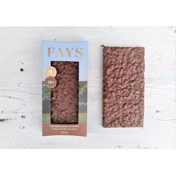 Tablette De Chocolat Au Lait Au Riz Souffl Fays Terroir Chocolat