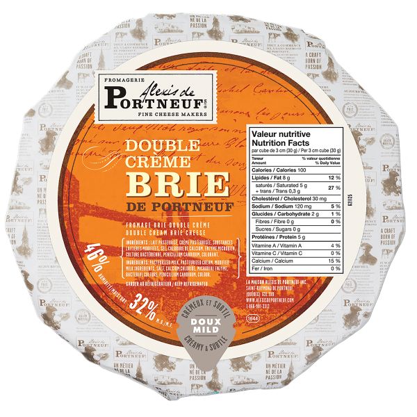 Brie de Portneuf 32 M G Double Crème Saputo Produits Laitiers