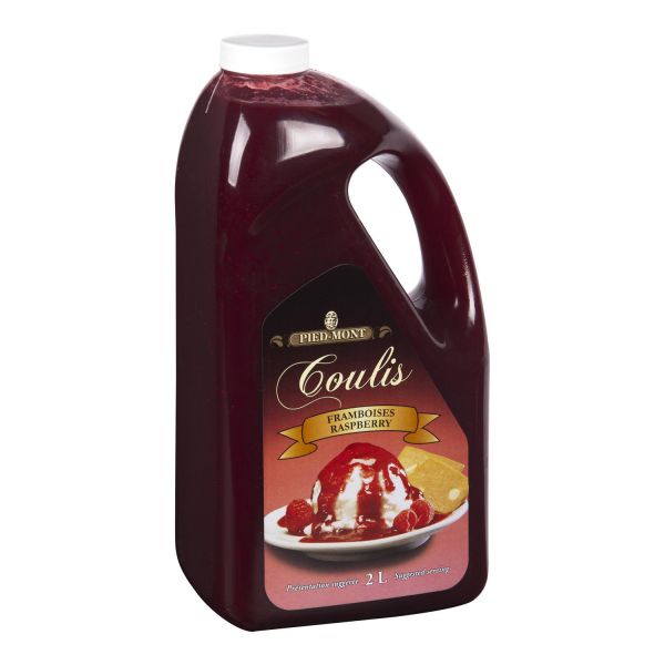 Coulis framboise, sauce, sucre 19%, flacon souple, Boiron, 500g, Bouteille  PE