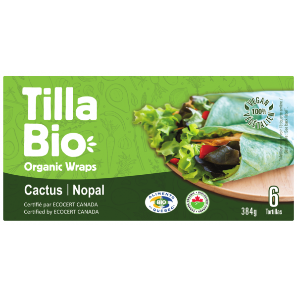 Tilla\' Bio Québec (Nopal) ALIMEXI - (VEGAN) | Tortilla | Les du Foods, Wrap Aliments Inc. Cactus | Organic Aliments