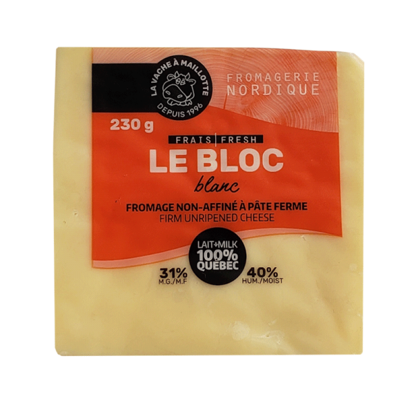 Fromage En Bloc Blanc Frais Fromagerie La Vache À Maillotte Aliments Du Québec 