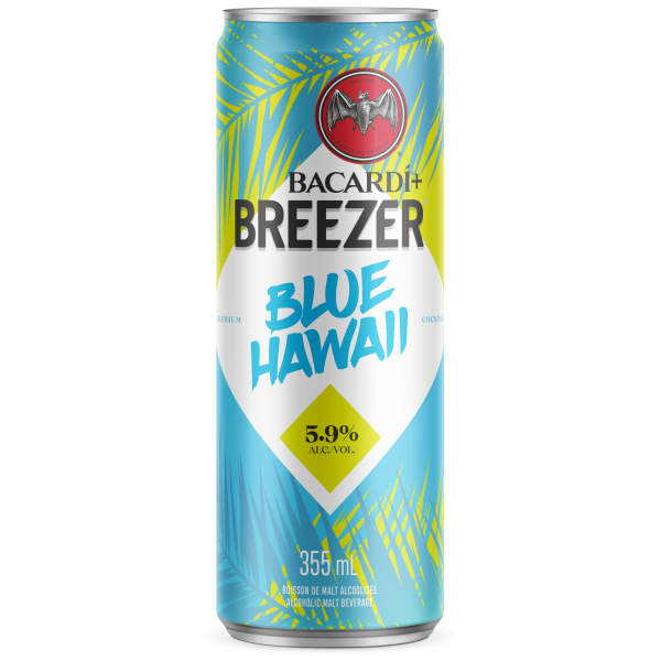 Bacardi Breezer Cocktail Tropical Blue Hawaii 355mL SL | BROUE-ALLIANCE ...